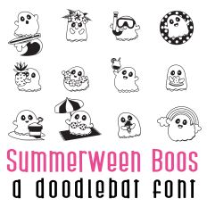 Summerween Boos Doodlebat Font