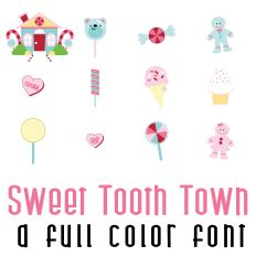 Sweet Tooth Town Full Color Font