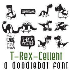 T-Rex-Cellent Doodlebat Font