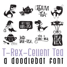 T-Rex-Cellent Tea Doodlebat Font