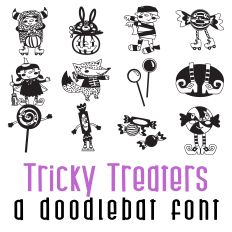 Tricky Treaters Doodlebat Font