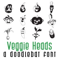 Veggie Heads Doodlebat Font