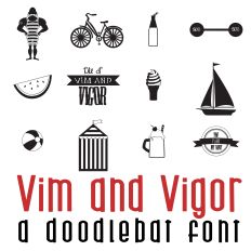 Vim and Vigor Doodlebat Font