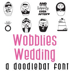 Wobblies Wedding Doodlebat Font