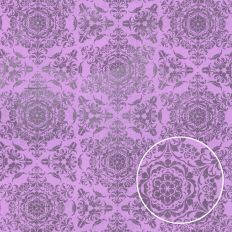Shabby Vintage Lavender Grey Floral Monoprint Background