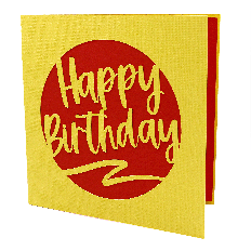 Happy Birthday Unisex Circle Card SVG