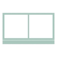 Postage Stamp Cluster Frame with 2 Openings and Tear Off
