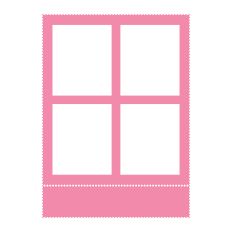 Postage Stamp Cluster Frame with 4 Openings and Tear Off