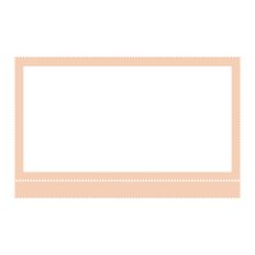 Whimsical Postage Stamp Frame with Left Tear Off Caption Strip