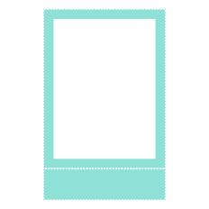 Whimsical Postage Stamp Frame with Tear Off Caption Strip