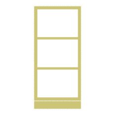 Postage Stamp Cluster Frame with 3 Openings and Tear Off Strip
