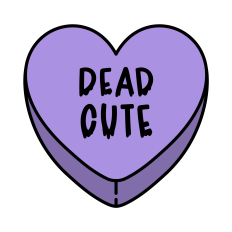 Dead Cute Candy Heart SVG | Halloween Clipart