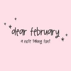 Dear February Sans - Planner Font, Note Taking Font