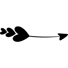 decorative hearts love arrow