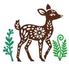 Deer folk style