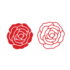 Rose silhouette