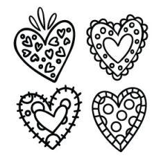 Heart Doodle Set