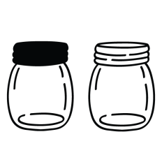 Mason jar drawing