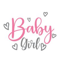 Baby Girl Phrase with hearts
