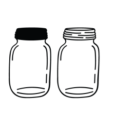 Mason jar drawing