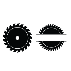Saw blade silhouette