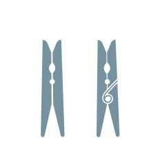Clothesline clips