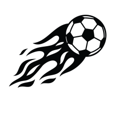 Soccer Ball with flames