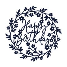 Floral detailed Happy Birthday 
