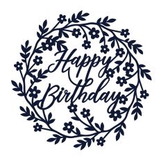 Beautiful floral Happy Birthday design