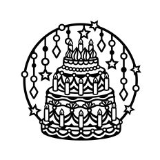 Tall detailed cake
