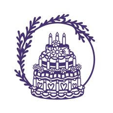Tall Cake with hearts