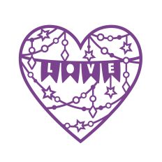 Beautiful word Love in a heart