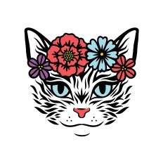 Cat in flower crown