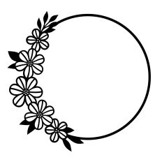 Simple floral frame