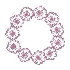 Round garden flower frame
