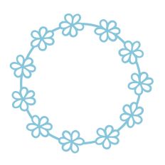 Floral simple Monogram Frame