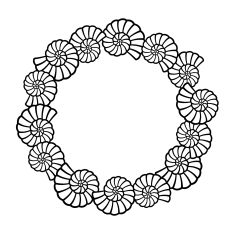 Seashell round frame