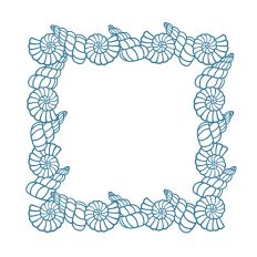 Square seashell frame