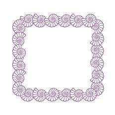 Seashell square detailed frame