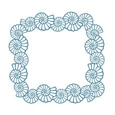 Seashell square vacation frame