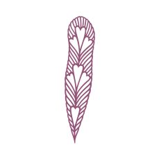 Elegant bird feather with hearts