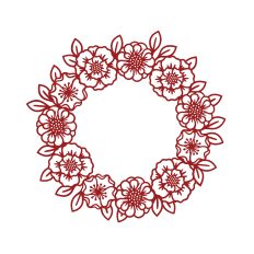 Floral round summer frame