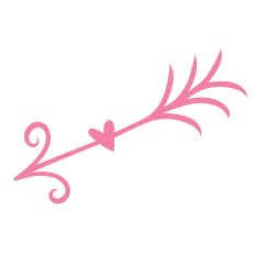 Boho love arrow with a heart