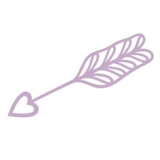 Cupid arrow with a heart