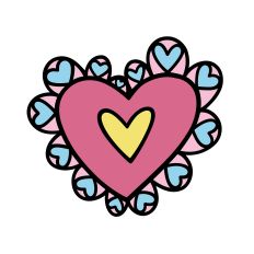 Cute boho Heart