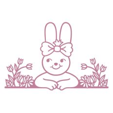 Girl Bunny with flowers