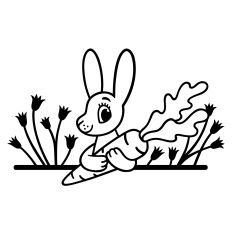 Bunny with a carrot