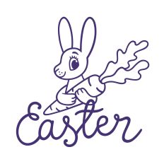 Easter Bunny with a carrot