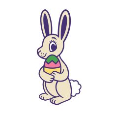 Cute Easter bunny with Easter egg