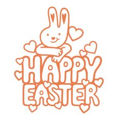 Happy Easter with cute Bunny
